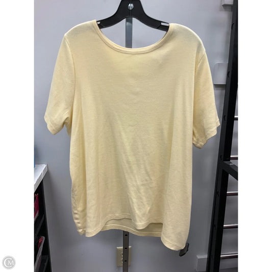 Top Short Sleeve Basic By Lands End In Yellow, Size: 3x