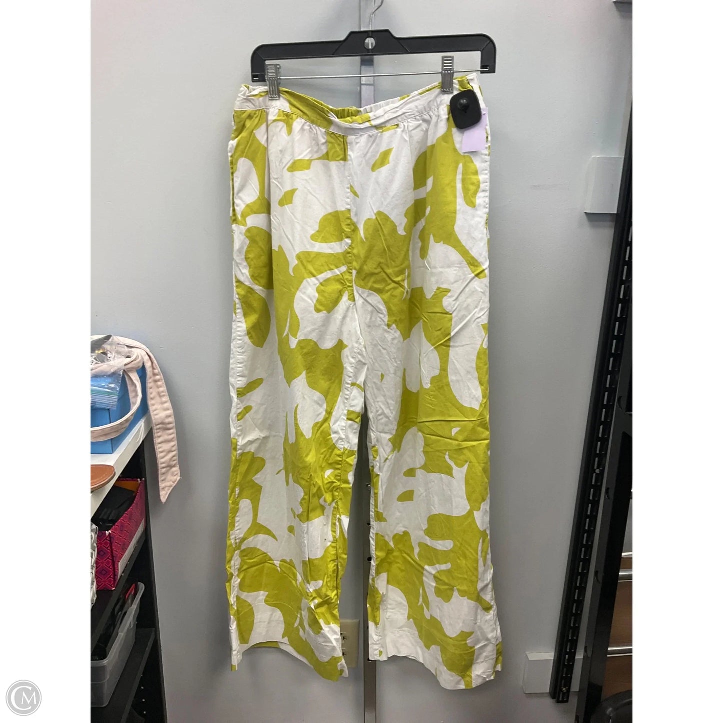 Pants Wide Leg By Future Collective In Green & White, Size: M
