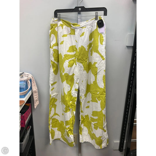 Pants Wide Leg By Future Collective In Green & White, Size: M