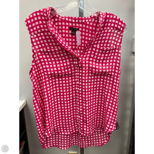 Top Sleeveless By Ann Taylor In Checkered Pattern, Size: M