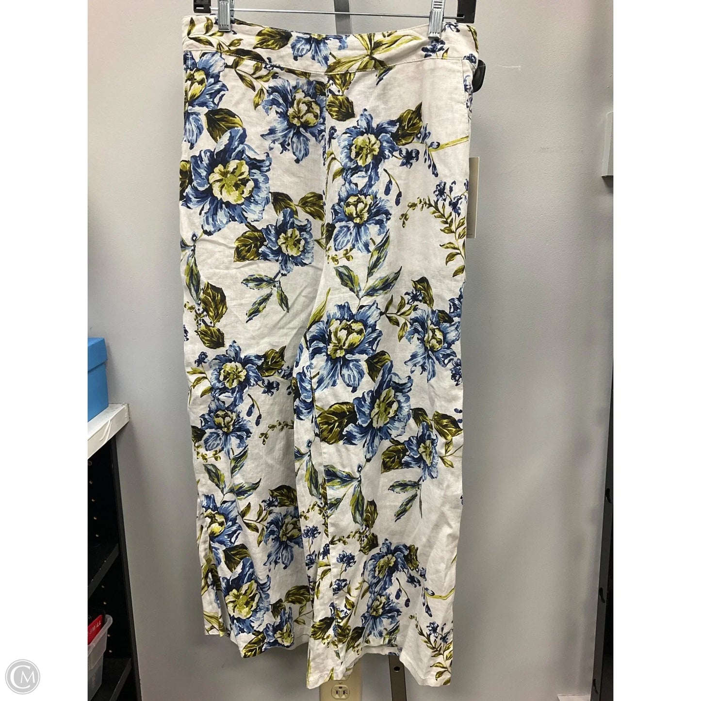 Pants Linen By Joie In Floral Print, Size: L