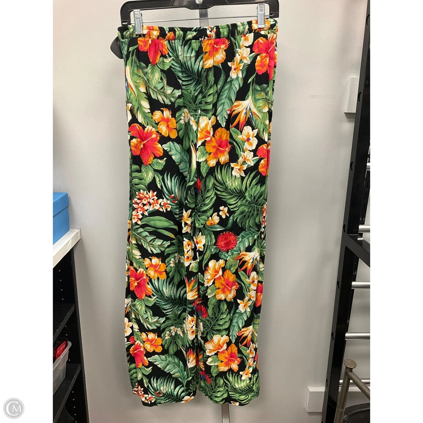 Pants Wide Leg By Christian Siriano In Tropical Print, Size: M