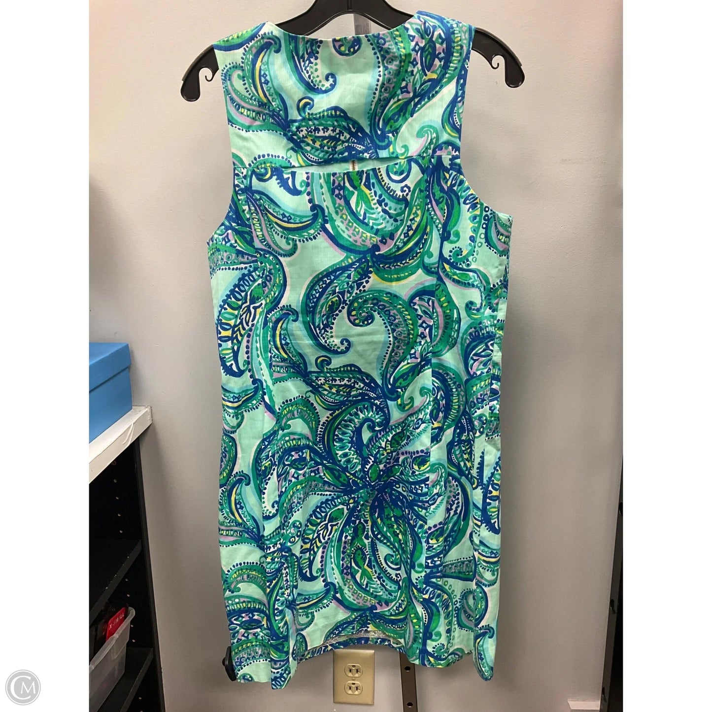 Dress Designer By Lilly Pulitzer In Blue & Green, Size: 12