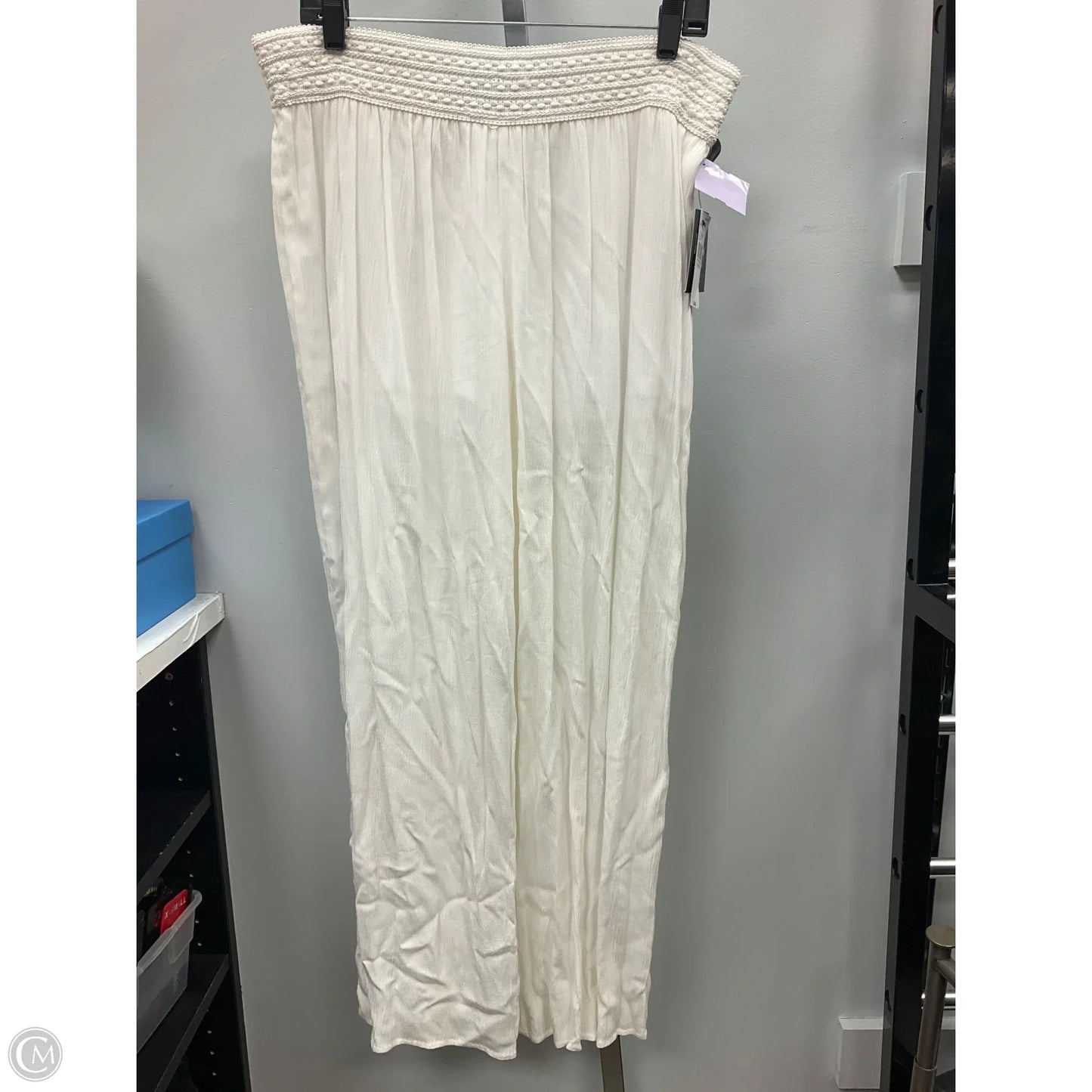 Pants Wide Leg By By & By In Cream, Size: Xl