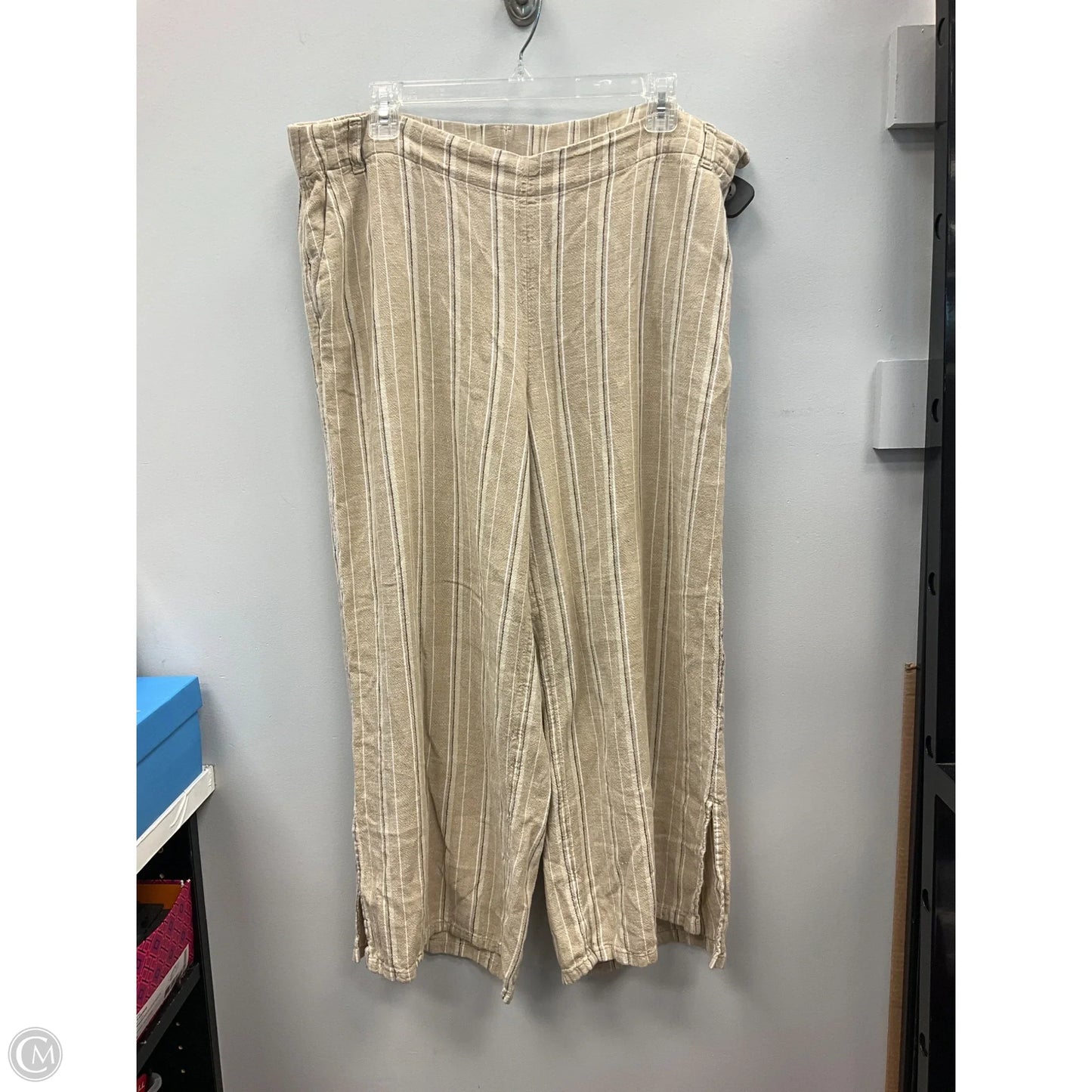 Pants Wide Leg By J. Jill In Striped Pattern, Size: L