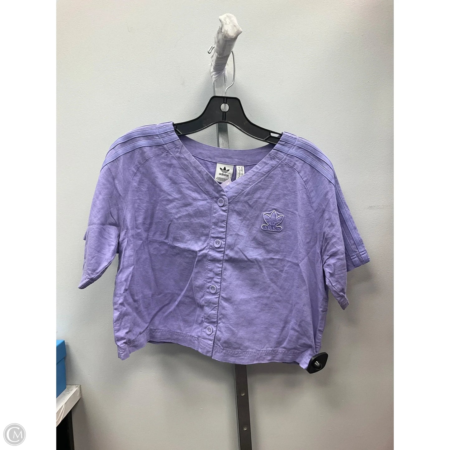 Top Short Sleeve By Adidas In Purple, Size: M