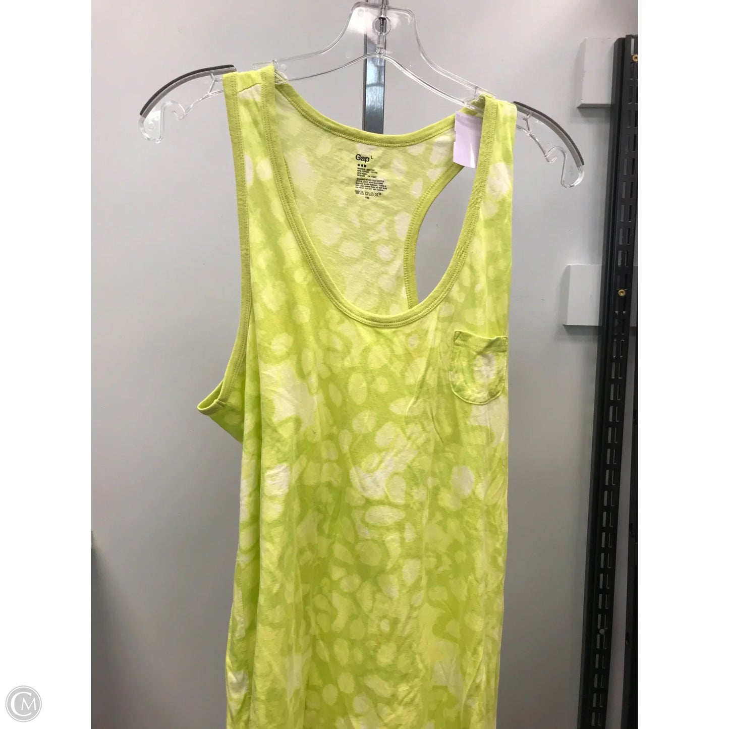 Top Sleeveless By Gap In Green, Size: L