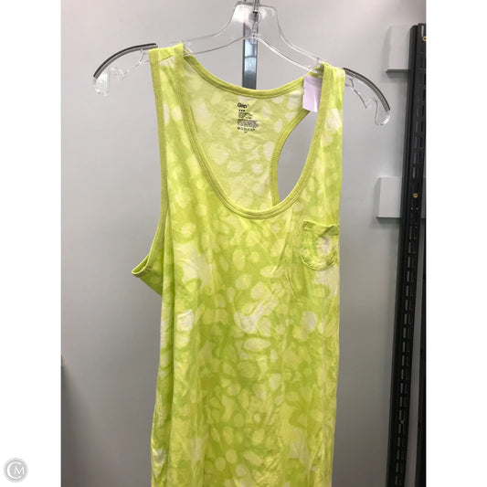 Top Sleeveless By Gap In Green, Size: L