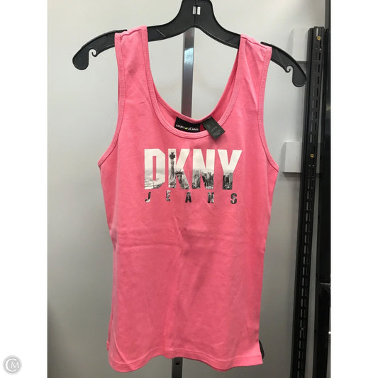 Top Sleeveless By Dkny In Pink, Size: L