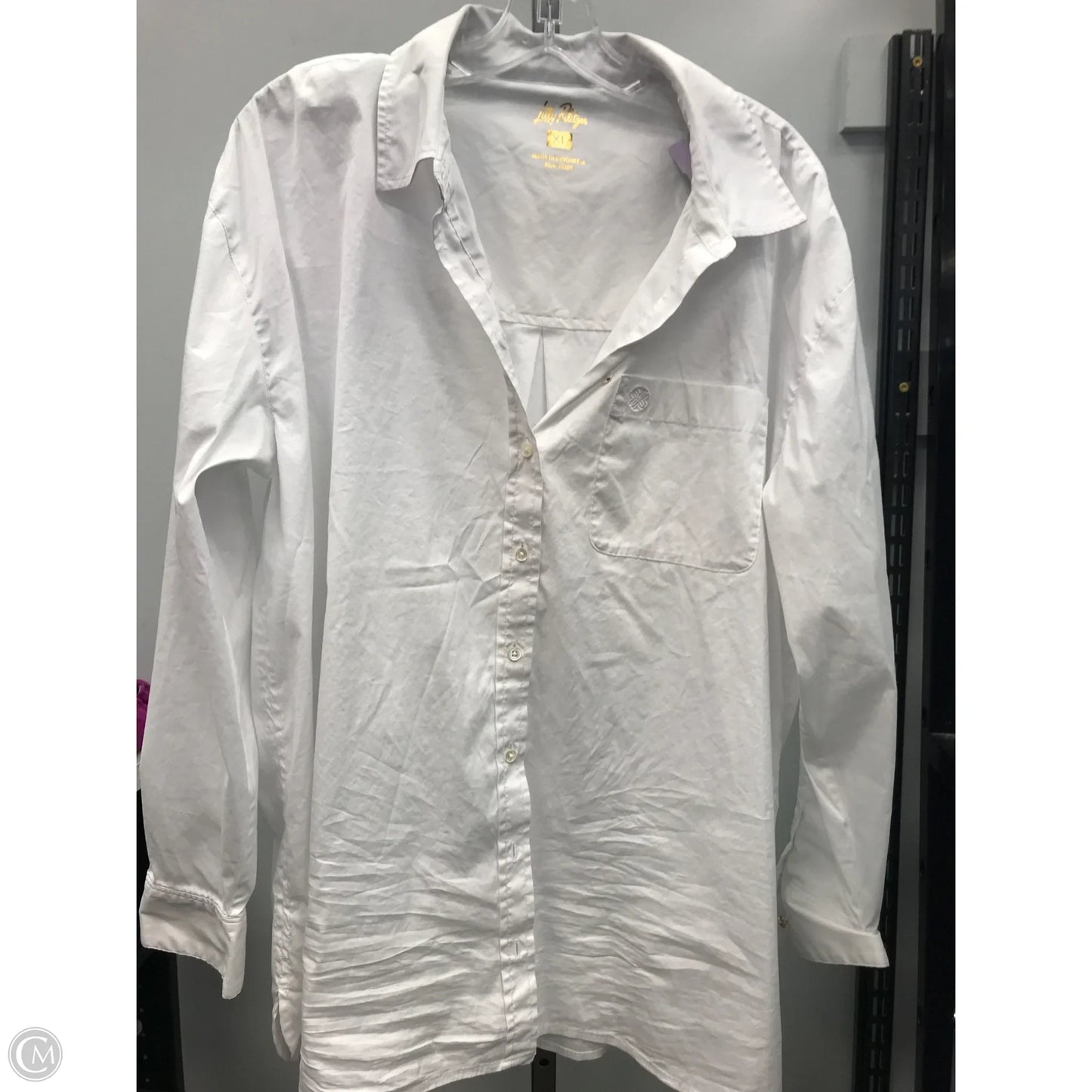 Top Long Sleeve Designer By Lilly Pulitzer In White, Size: Xl