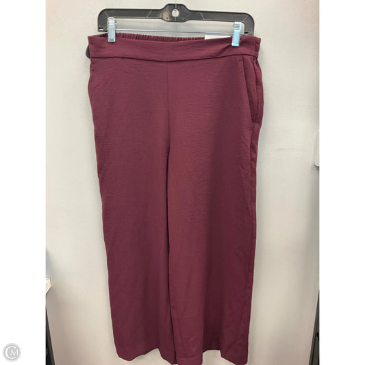 Pants Wide Leg By Nine West In Maroon, Size: M
