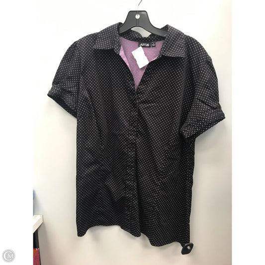 Top Short Sleeve By Apt 9 In Polkadot Pattern, Size: 1x