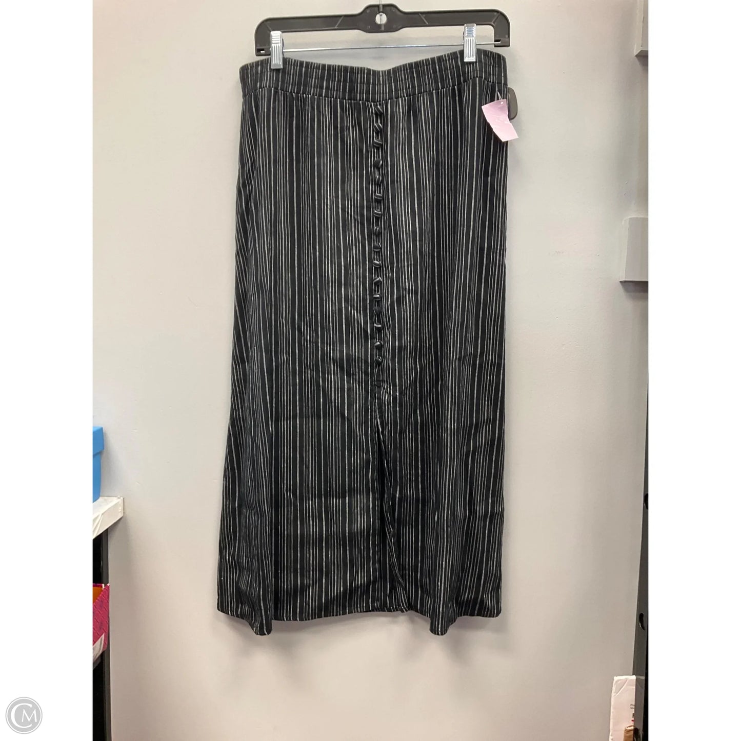 Skirt Midi By Loft In Striped Pattern, Size: S