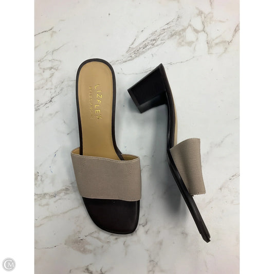 Sandals Heels Block By Liz Claiborne In Tan, Size: 7