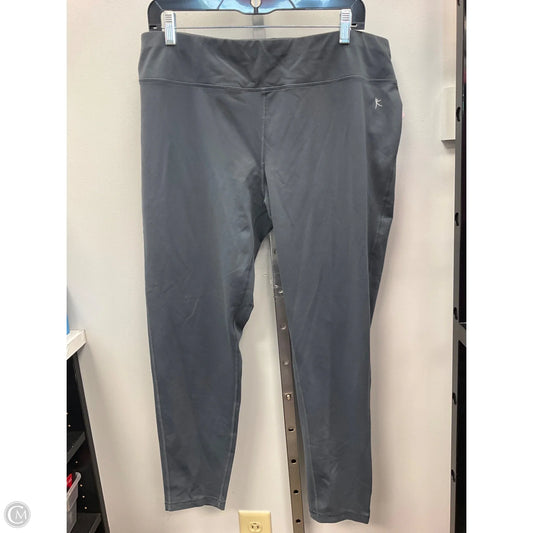 Athletic Leggings By Danskin In Grey, Size: Xl