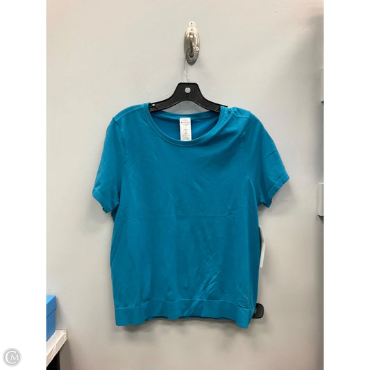Athletic Top Short Sleeve By Athleta In Blue, Size: L