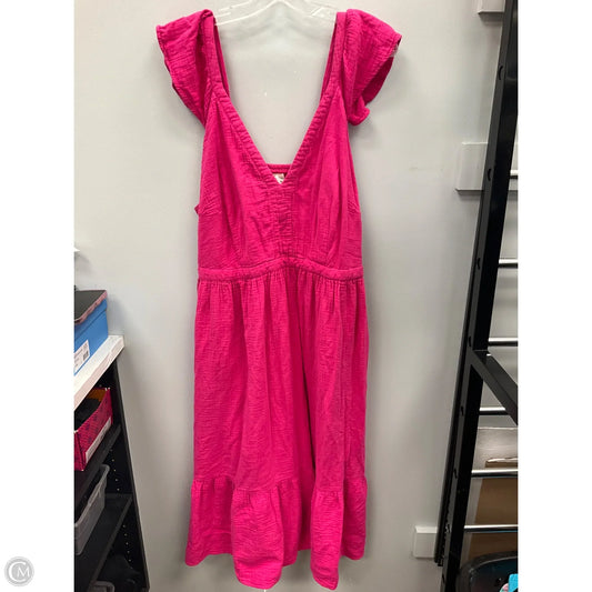 Dress Casual Midi By Universal Thread In Pink, Size: 1x