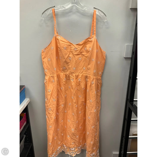 Dress Casual Midi By Old Navy In Orange, Size: Xxl