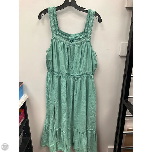 Dress Casual Midi By Old Navy In Green, Size: 2x