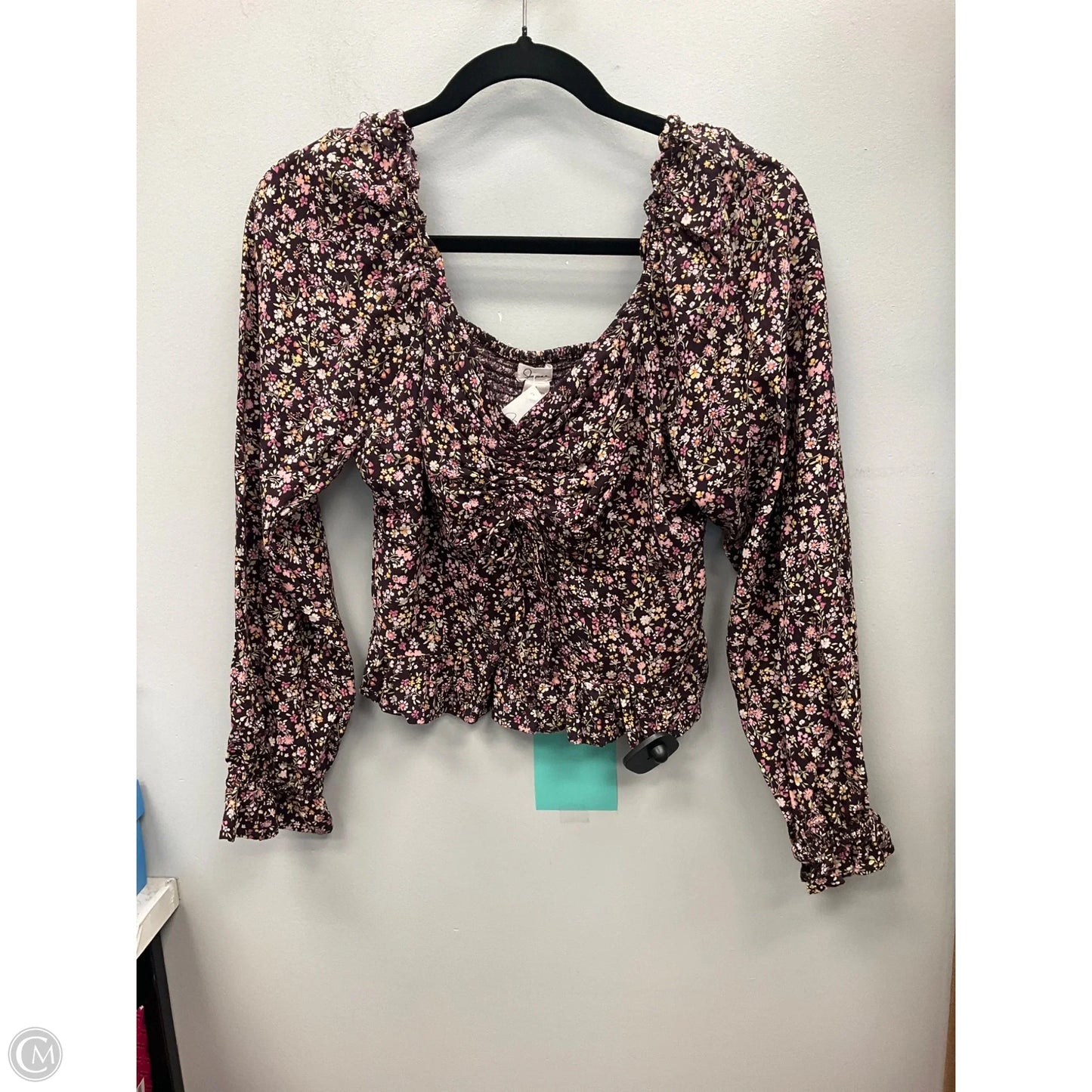 Top Long Sleeve By Japna In Floral Print, Size: L