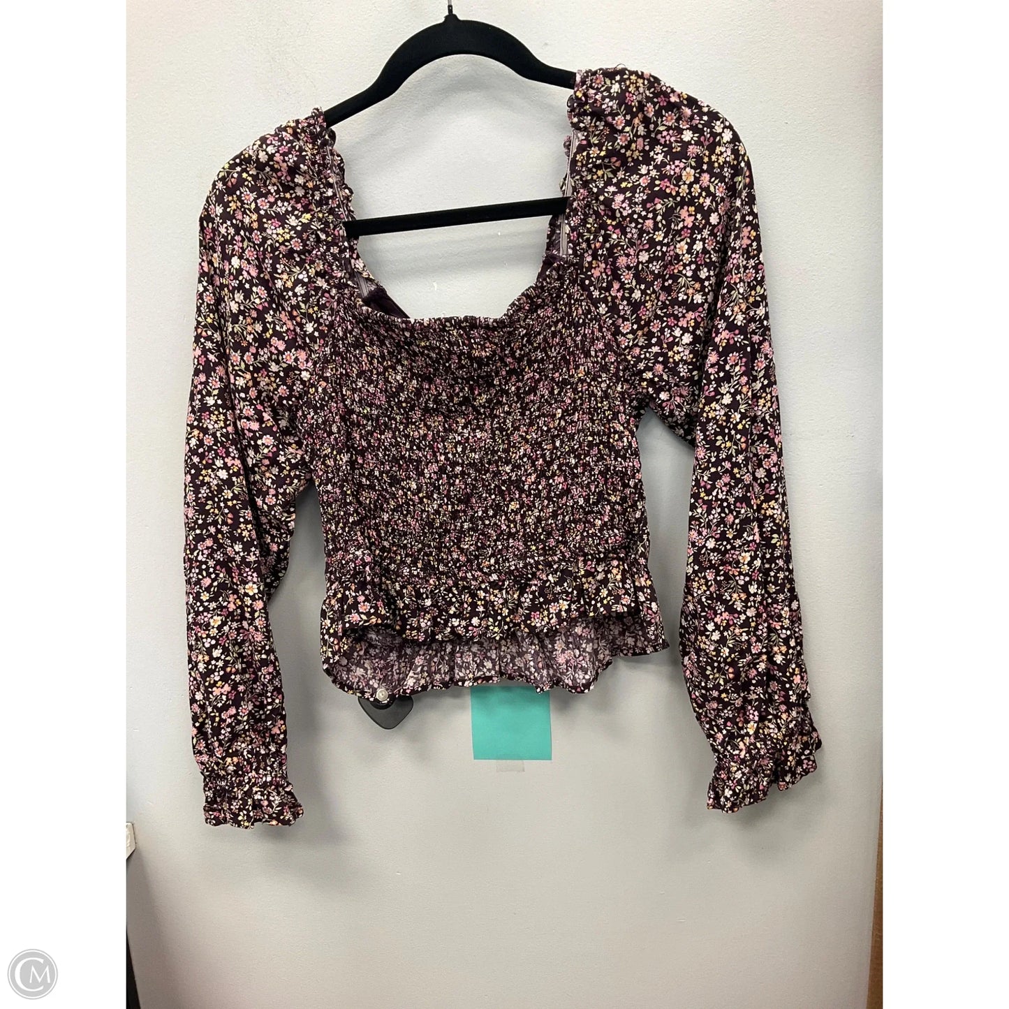 Top Long Sleeve By Japna In Floral Print, Size: L