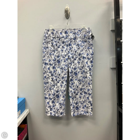 Capris By Croft And Barrow In Blue & White, Size: 8p