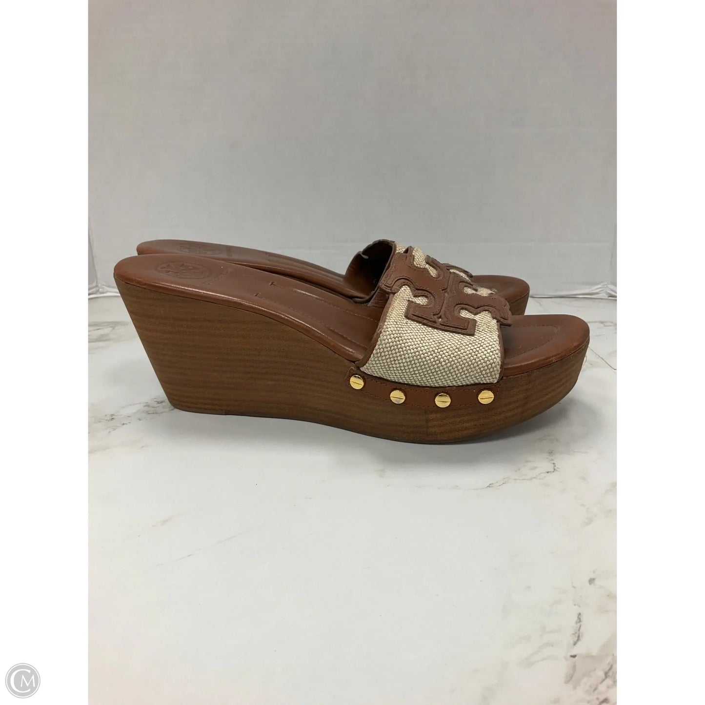 Sandals Designer By Tory Burch In Tan, Size: 9
