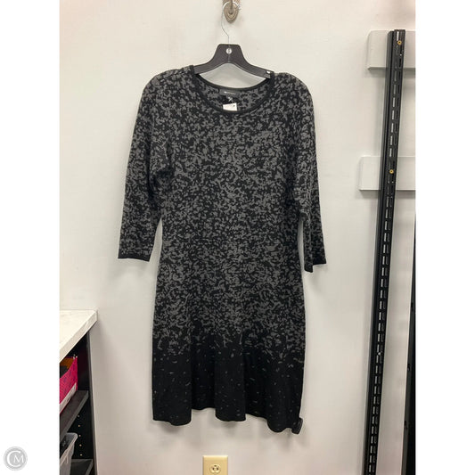 Dress Sweater By Ab Studio In Black & Grey, Size: M