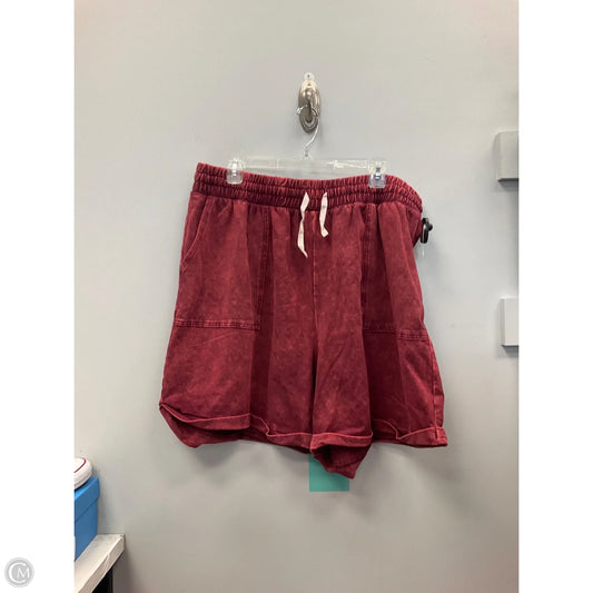 Shorts By Zenana In Maroon, Size: 3x