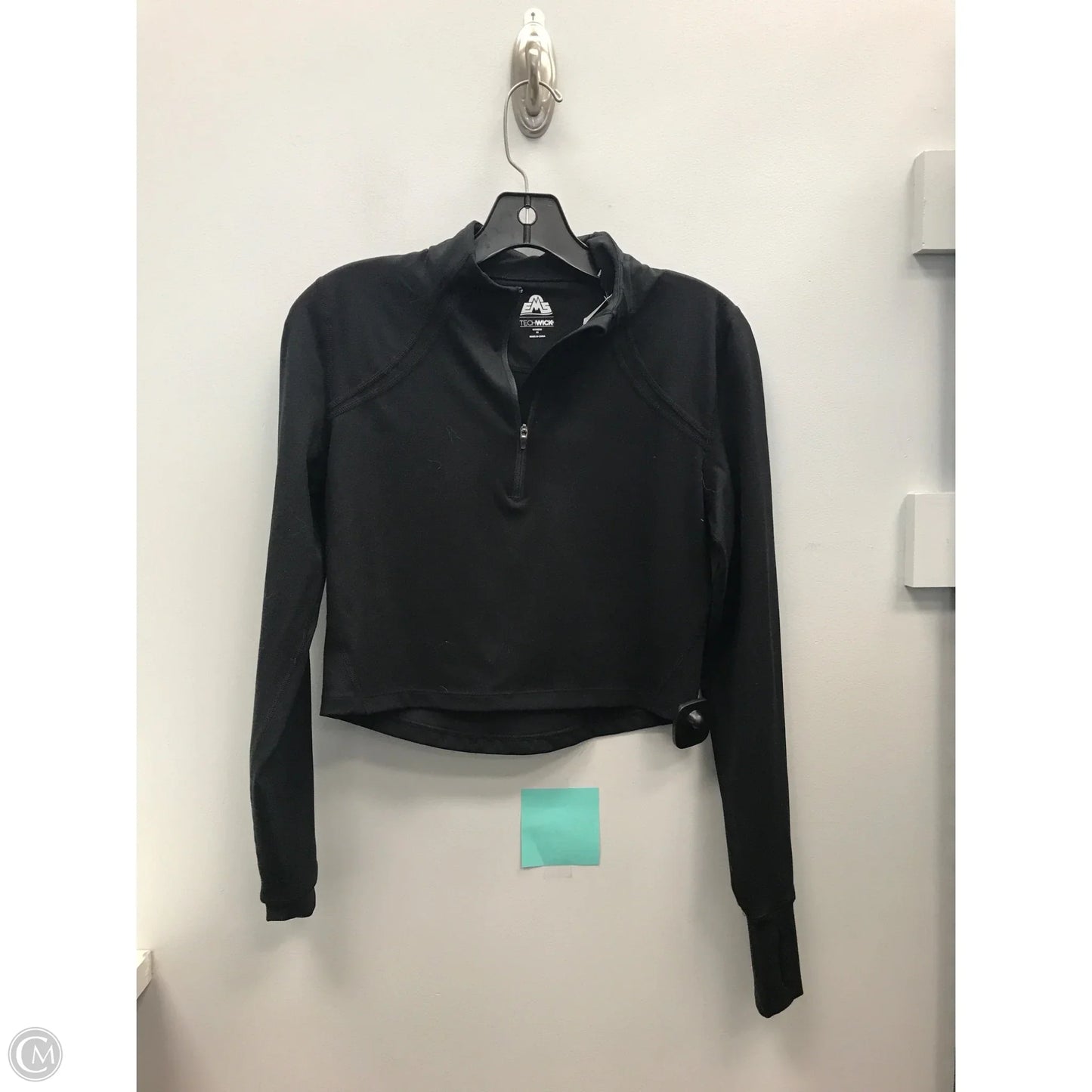 Athletic Top Long Sleeve Collar By Cmc In Black, Size: Xs