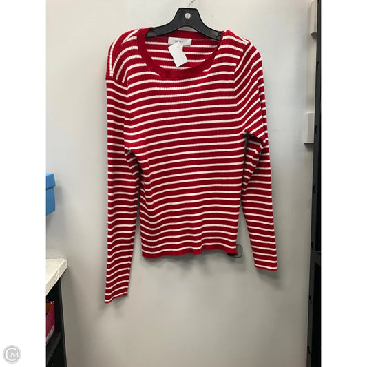 Top Long Sleeve By Forever 21 In Striped Pattern, Size: 3x