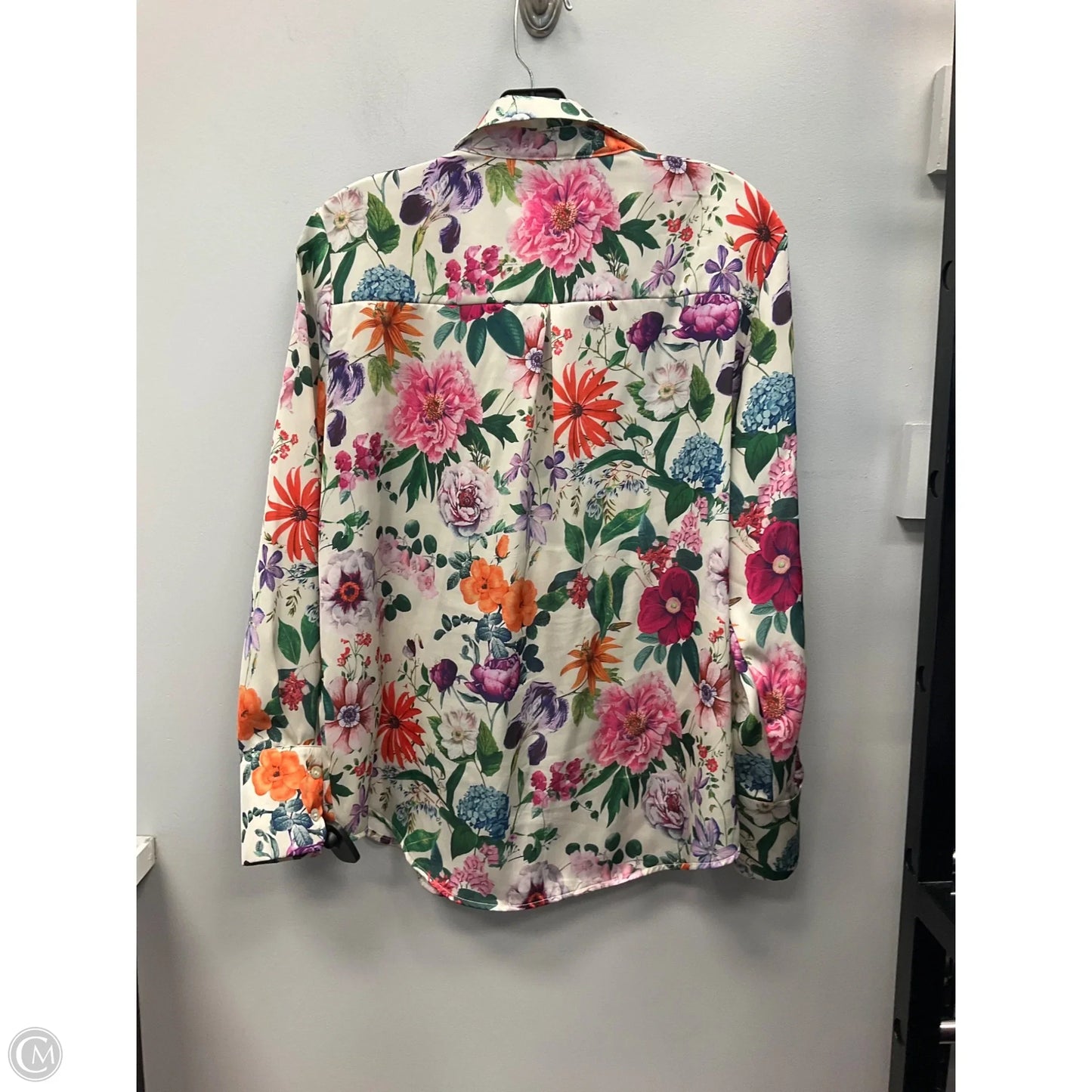 Top Long Sleeve By Industry In Floral Print, Size: M