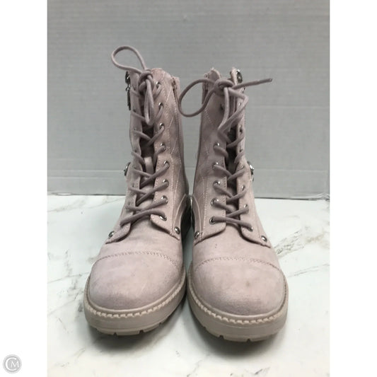 Boots Ankle Heels By Guess In Pink, Size: 6