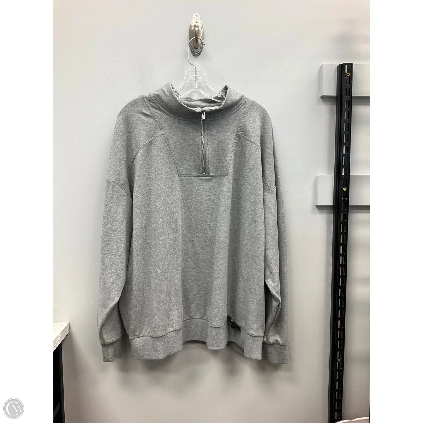Top Long Sleeve By Ava & Viv In Grey, Size: 2x