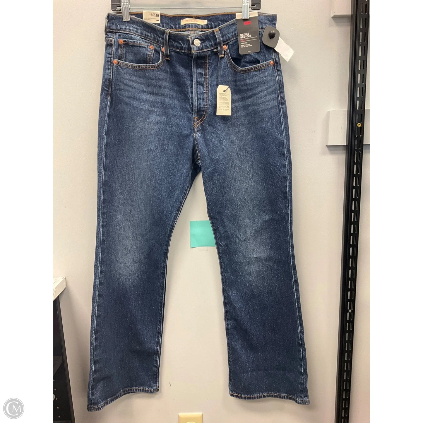 Jeans Boot Cut By Levis In Blue Denim, Size: 12