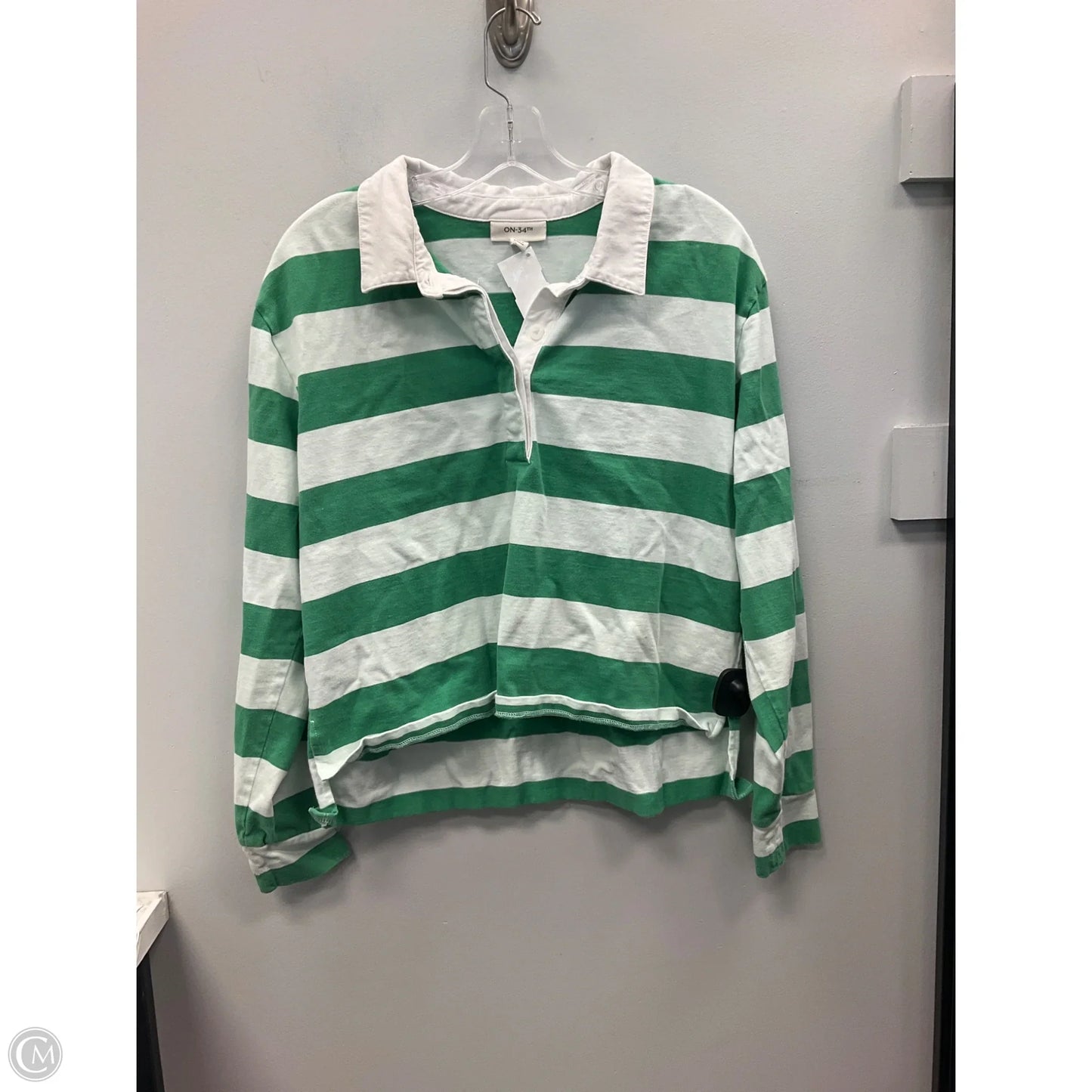 Top Long Sleeve By On 34th In Striped Pattern, Size: L