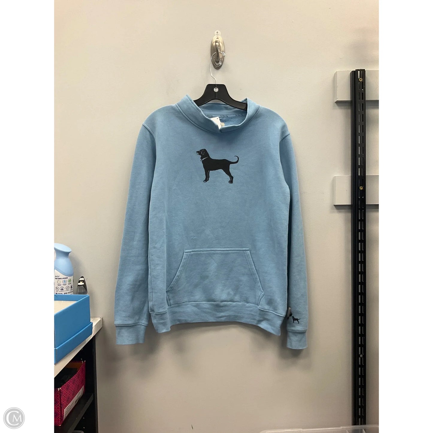 Sweatshirt Crewneck By The Black Dog In Blue, Size: L