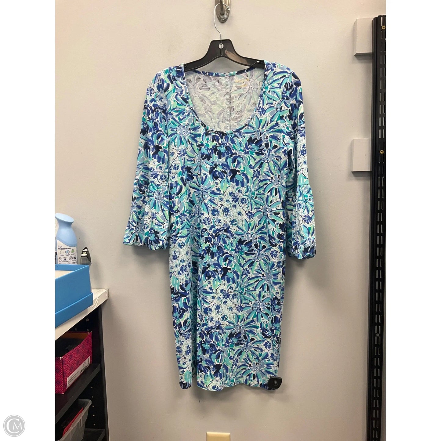 Dress Designer By Lilly Pulitzer In Blue & White, Size: S
