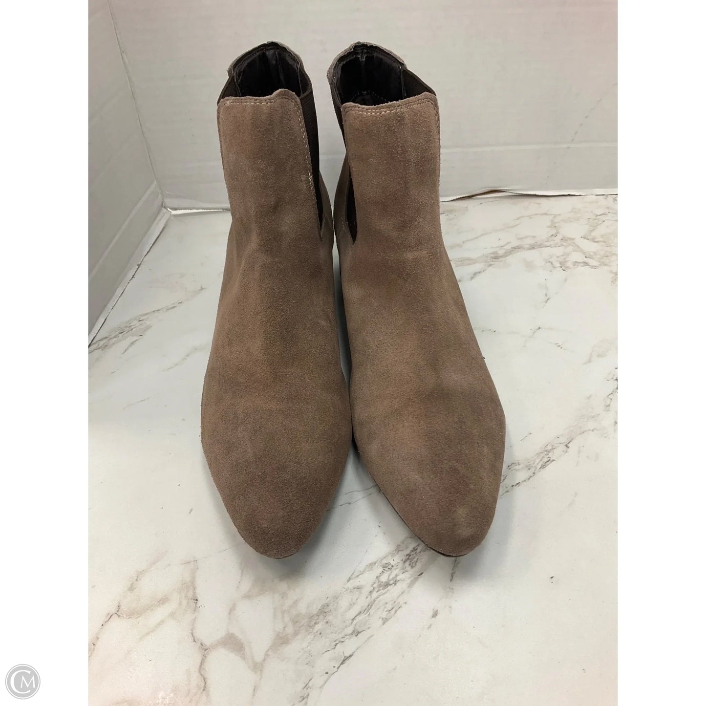 Boots Ankle Heels By Clothes Mentor In Brown, Size: 7