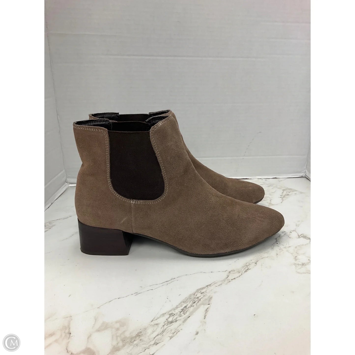 Boots Ankle Heels By Clothes Mentor In Brown, Size: 7