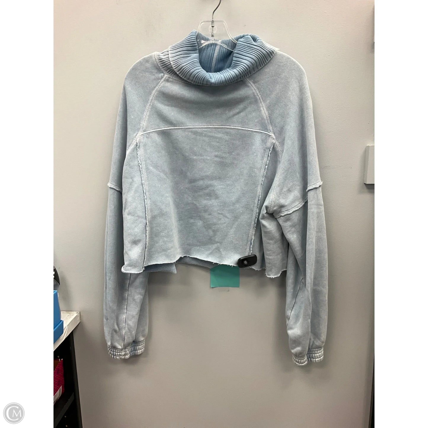 Top Long Sleeve By Aerie In Blue, Size: S