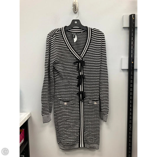 Dress Sweater By Nicole Miller In Striped Pattern, Size: M