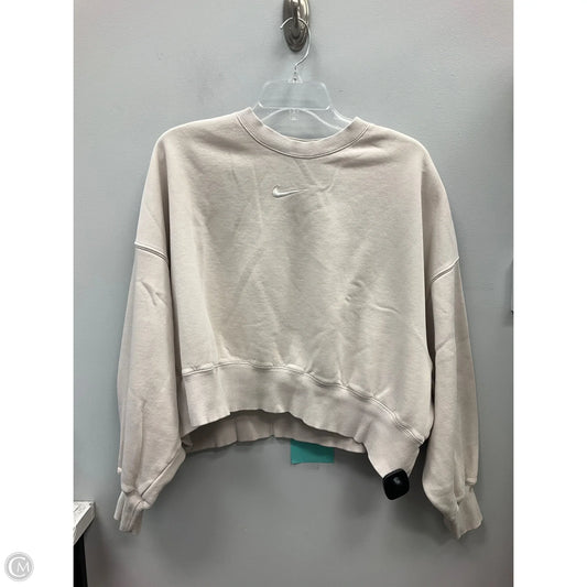 Sweatshirt Crewneck By Nike Apparel In Cream, Size: M