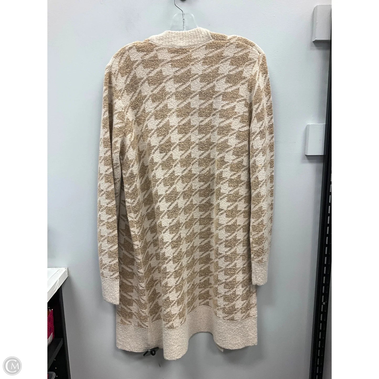 Sweater Cardigan By Hem & Thread In Tan, Size: M
