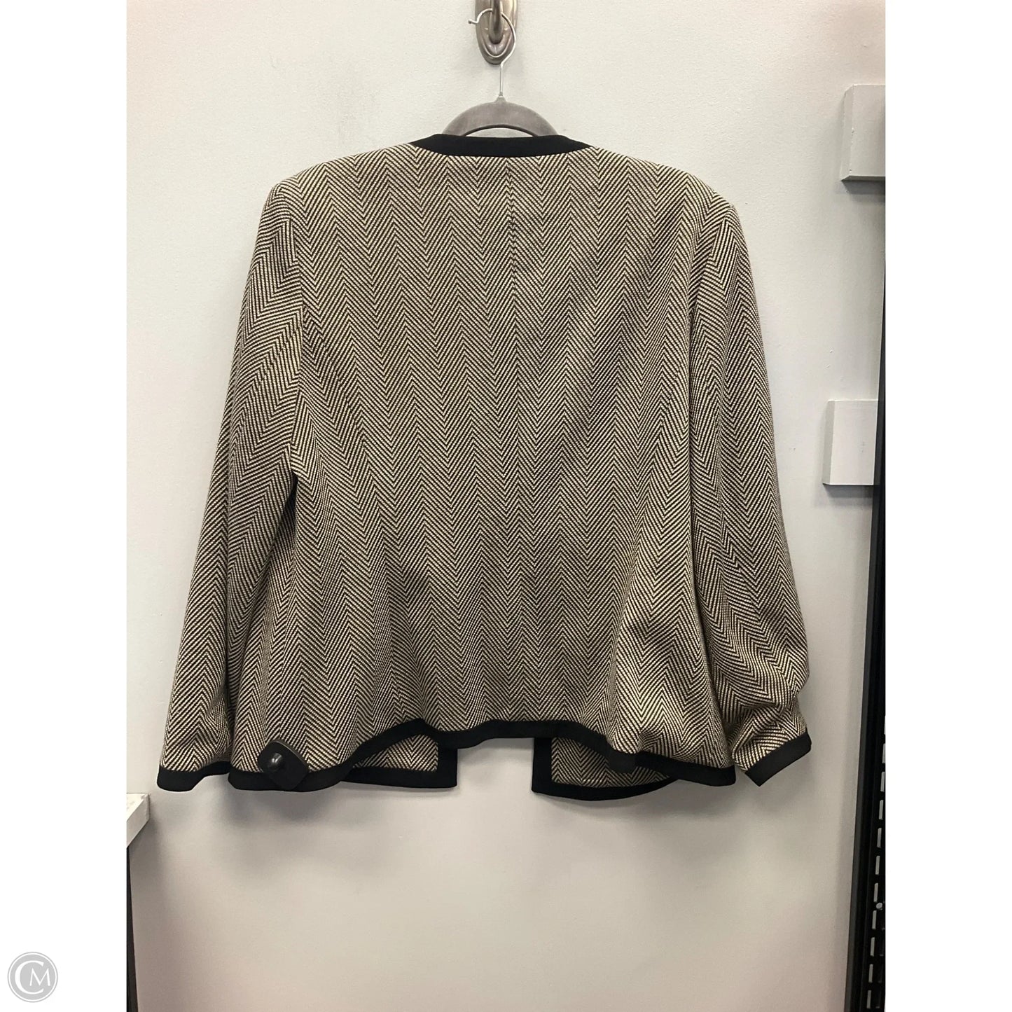 Blazer By Kasper In Black & Gold, Size: 16