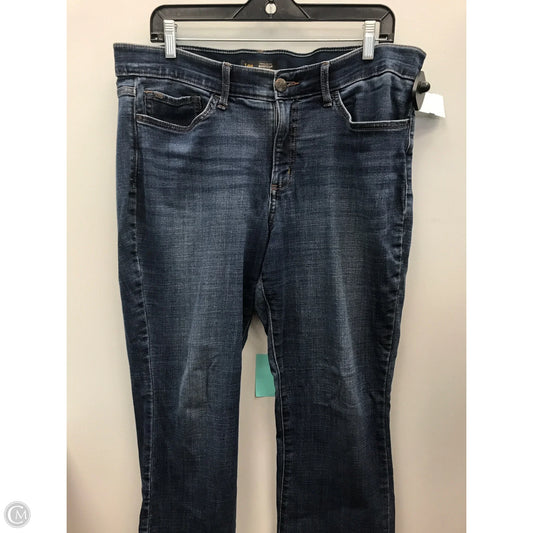 Jeans Boot Cut By Lee In Blue Denim, Size: 14p