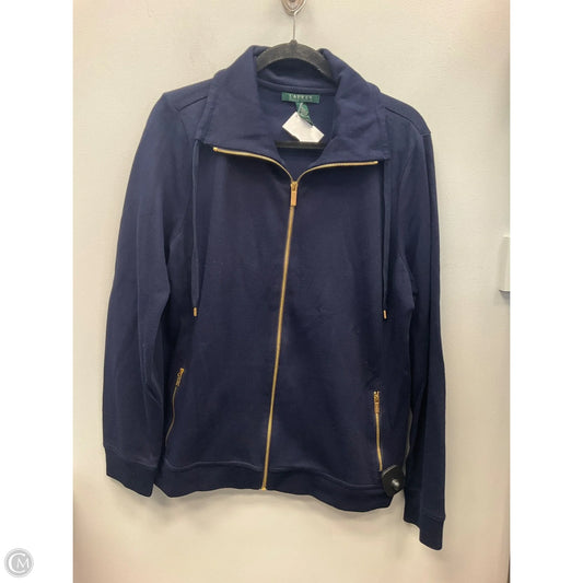Sweatshirt Collar By Lauren By Ralph Lauren In Navy, Size: Xl