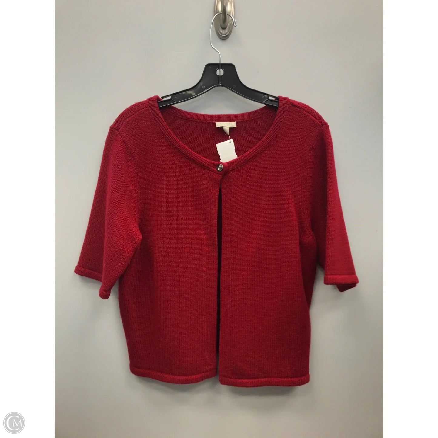 Sweater Short Sleeve By Talbots In Red, Size: S