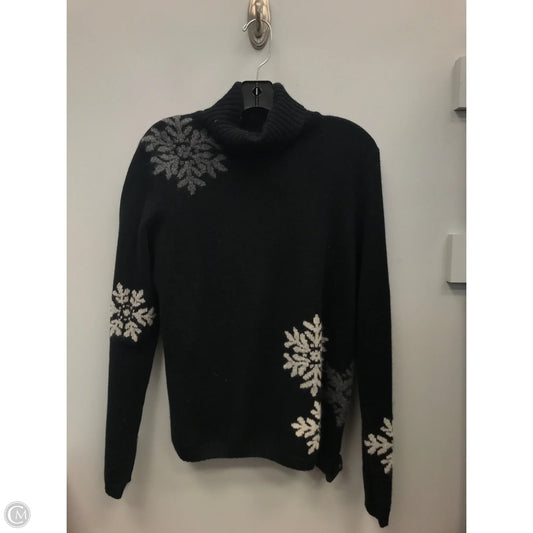 Sweater By Eddie Bauer In Black & Grey, Size: L