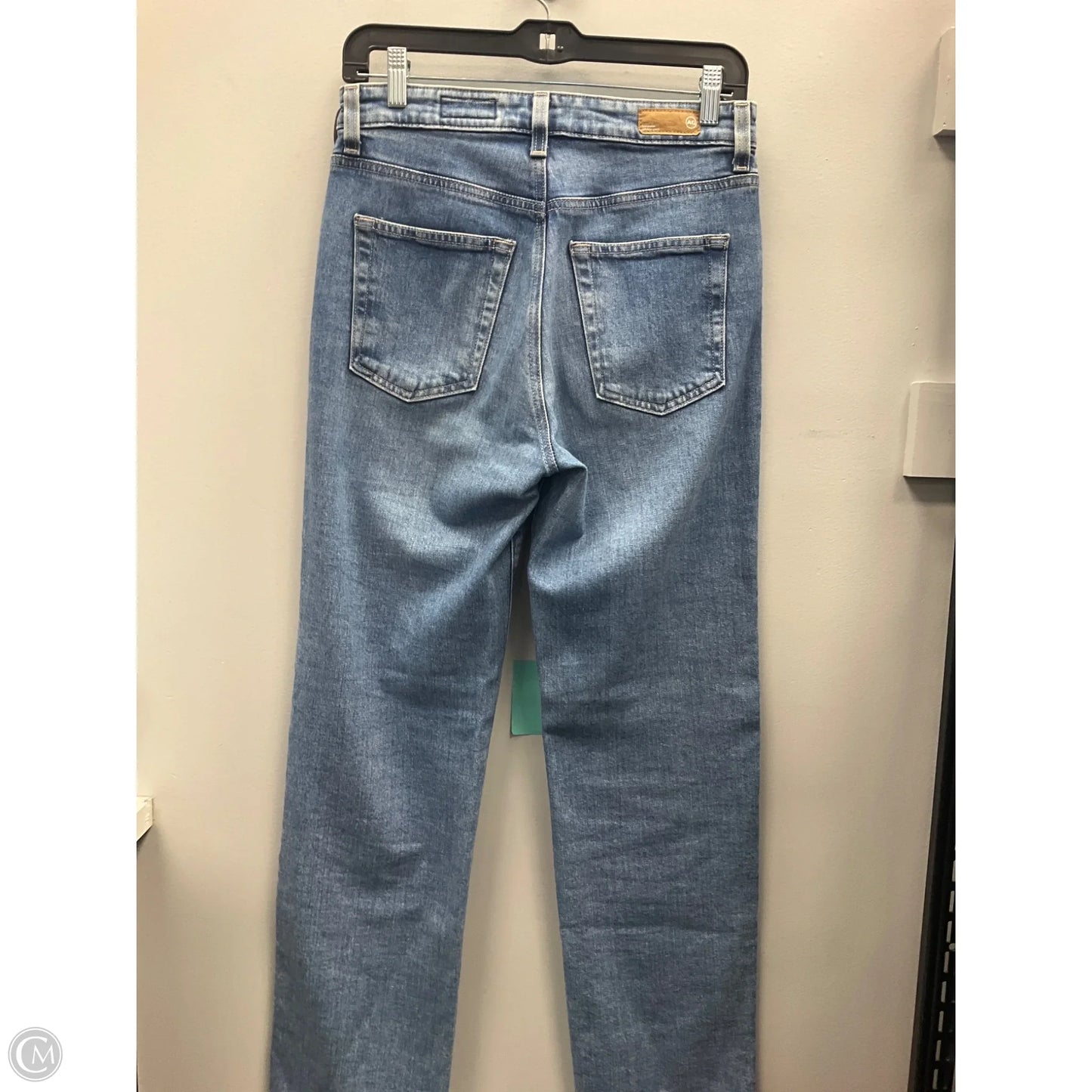 Jeans Straight By Ag Jeans In Blue Denim, Size: 4